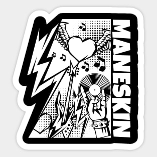 maneskin retro Sticker